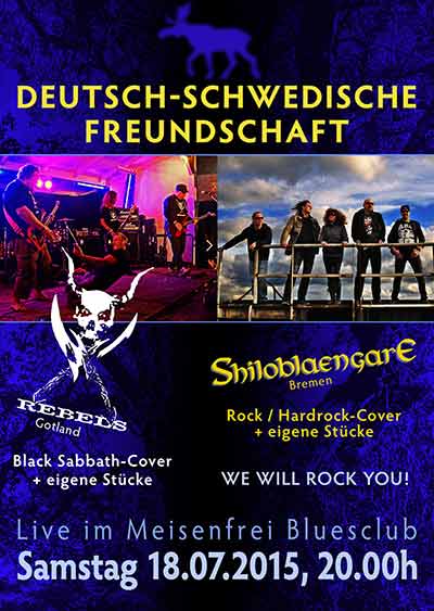 Flyer zum schwedisch-deutschen Festival im Meisenfrei Bluesclub Bremen