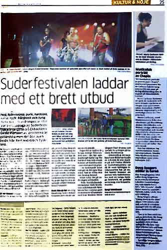 Das Suderfestivalen auf Gotland 2014 in einer schwedischen Zeitschrift